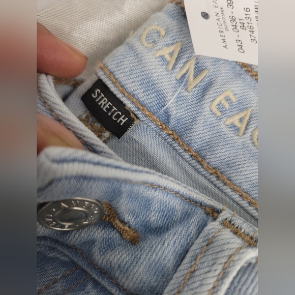 Mom Straight Stretch Light Blue Women's Jeans Size Us8 Long - Picture 3 of 10